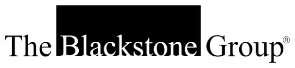 The Blackstone Group logo in white on a black background