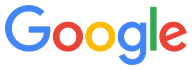 Google logo with multicolored letters on a black background
