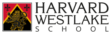 Harvard Westlake School logo featuring a lion and a crown