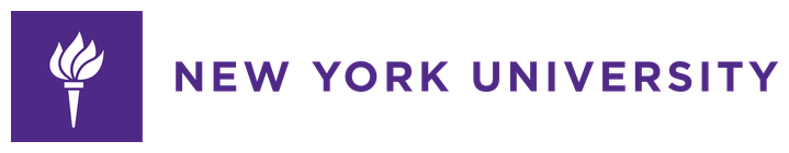 New York University logo with torch and text